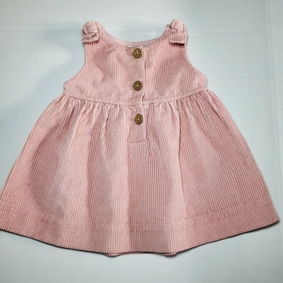 Baby Gap Corduroy Dress Pink Sz 3-6M Bow - Picture 1 of 5